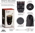 STRATA CUPS Camera Lens Coffee Mug -13.5oz, SUPER BUNDLE! (2 LIDS + SPOON) Stainless Steel Thermos, Sealed & Retractable Lids! Photographer Camera Mug, Travel Coffee Cup, Coffee Mugs for Men, Women