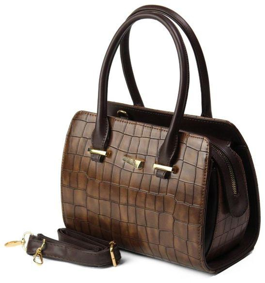 Brown Classic Handbag Crocodile Skin