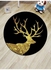 Deer Printed Floor Mat Black/Gold 40cm