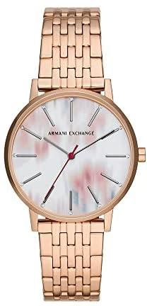 Armani Exchange AX5589 Lola Watch for Women, Rose Gold
