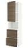 METOD / MAXIMERA خزانة عالية لميكروويف مع باب/درجين, أبيض/Vedhamn سنديان, ‎60x60x220 سم‏ - IKEA