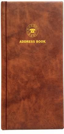 Address Book, 115 x 240 mm, Brown