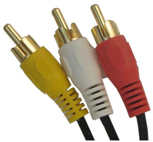 Triple RCA (3xRCA) to Triple RCA (3xRCA) Audio / Video / Stereo Cable – 5 Meters