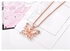 Eissely Women Lady Rose Gold Opal Butterfly Pendant Necklace Sweater Chain