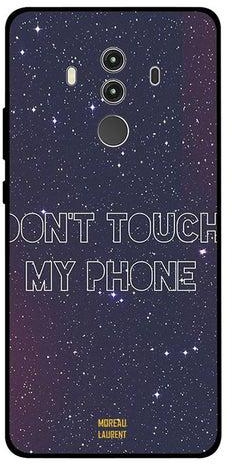 Skin Case Cover -for Huawei Honor Mate 10 Pro Don't Touch My Phone Stars Background نمط بخلفية ذات نجوم ومطبوع بعبارة "Don't Touch My Phone"