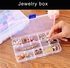 15 Grids Organizer Box, Plastic Jewelry Organizers With Adjustable Dividers