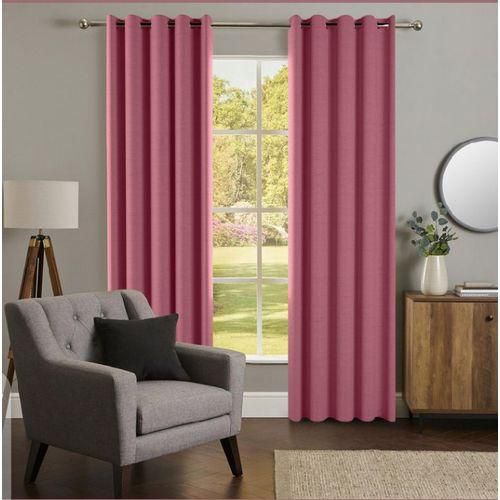 Modern Turkish Curtains - 2 Pcs - Pink