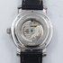 Daymond Rene Black Silver Leather Automatic Watch