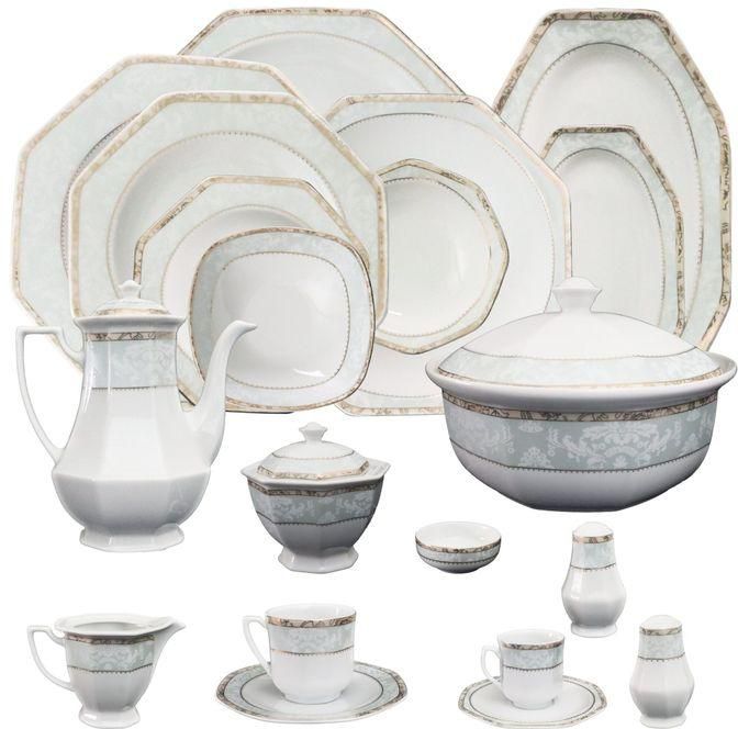 Fathi Mahmoud Dinnerware Sets - Octagonal Collection - Cyrine Edition- 72 Pcs
