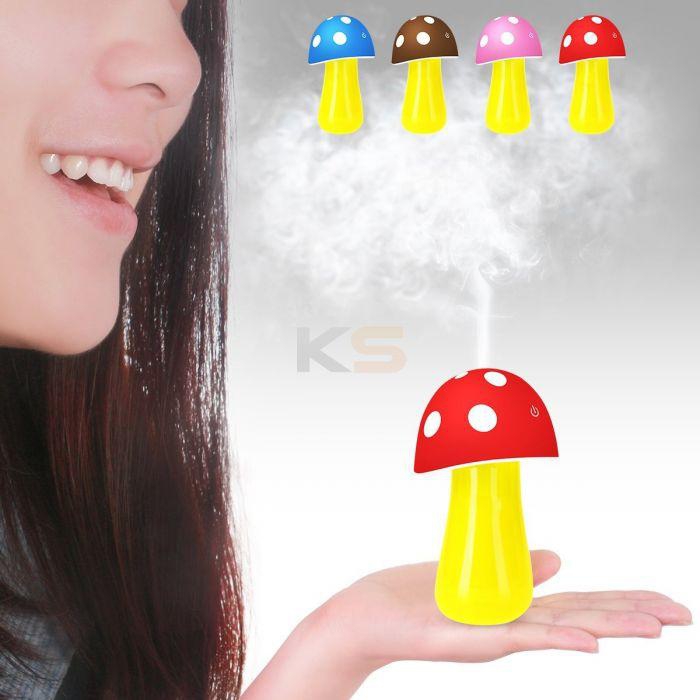 Colorful Kids Bedroom Mushroom Air Humidifier LED Night Light Lamp for Children Touch Switch Mini USB Night Lights