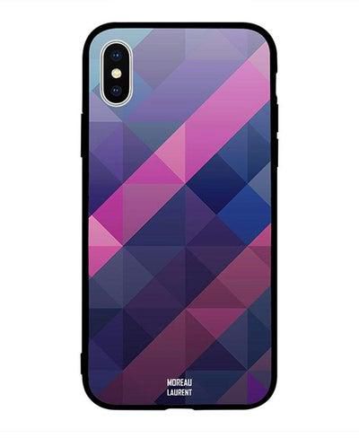 Skin Case Cover -for Apple iPhone X Pink & Purple Blue Pattern Pink & Purple Blue Pattern