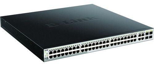 D-Link DGS-1210-52MP 48-Port 10/100/1000BaseT PoE + 4 Combo 1000BaseT/SFP Ports Web Smart Switch, 370W PoE Budget. (802.3af/802.3at Support)