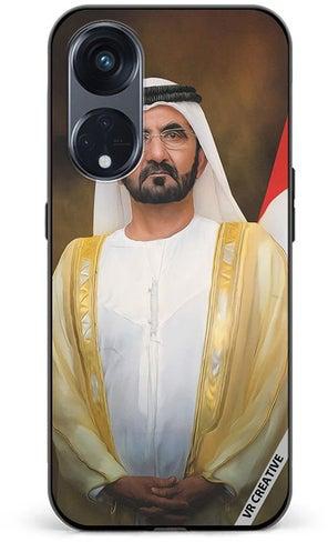 Protective Case Cover For Oppo Reno8 T 5G Sheikh Mohammed Bin Rashid Al Maktoum Design Multicolour