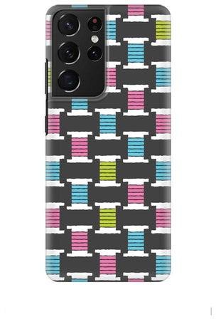 Thread Roll Case Cover For Samsung Galaxy S21 Ultra 5G Multicolour
