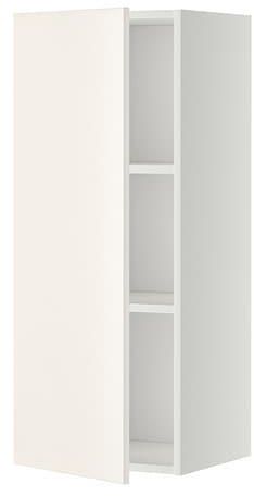 METOD Wall cabinet with shelves, white, Veddinge white