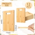 Gerrii 12 Packs Wooden Cutting Boards Set with Handles Engraving Blanks Kitchen Serving Platter Bulk for Vegetables Meat Pizza Cheese (14 x 11 Inch,Bamboo Wood)