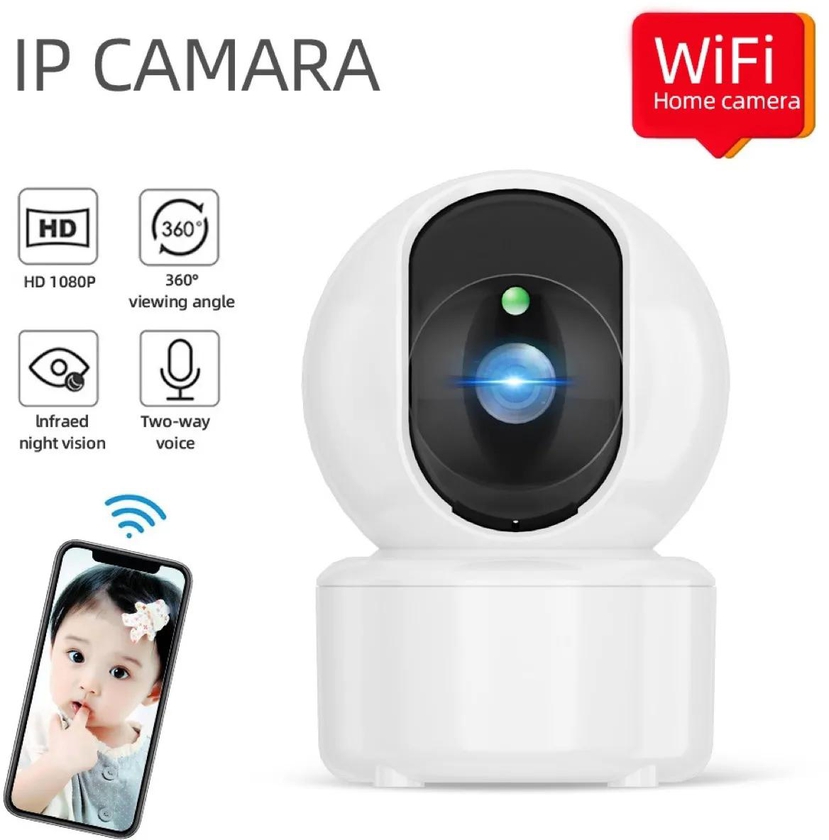 African Goods Surveillance Camera Infrared Night Vision 360° Shaking Head HD Camera Can be Remotely Controlled by WIFI
