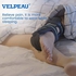 VELPEAU Ankle Brace - Stirrup Ankle Splint - Adjustable Rigid Stabilizer for Sprains, Tendonitis, Post-Op Cast Support and Injury Protection for Women and Men (Gel Pads, Large - Right Foot)
