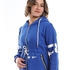 Caesar Women Hoodie With Front Zipper And Printed Sleeves