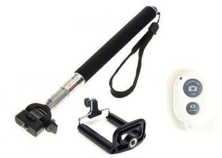 Mobile &Cameras   Extendable Handheld Monopod with Bluetooth Wireless Remote Shutter