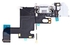 5 قطع من مجموعة قطع غيار كابل فليكس لسماعة الصوت وبيانات الشحن مع منفذ USB لجهاز أبل آيفون 6 أبيض