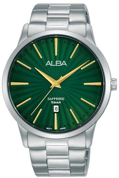 Alba Men's PRESTIGE Stainless Steel Bracelet , Green Dial AG8K91X5