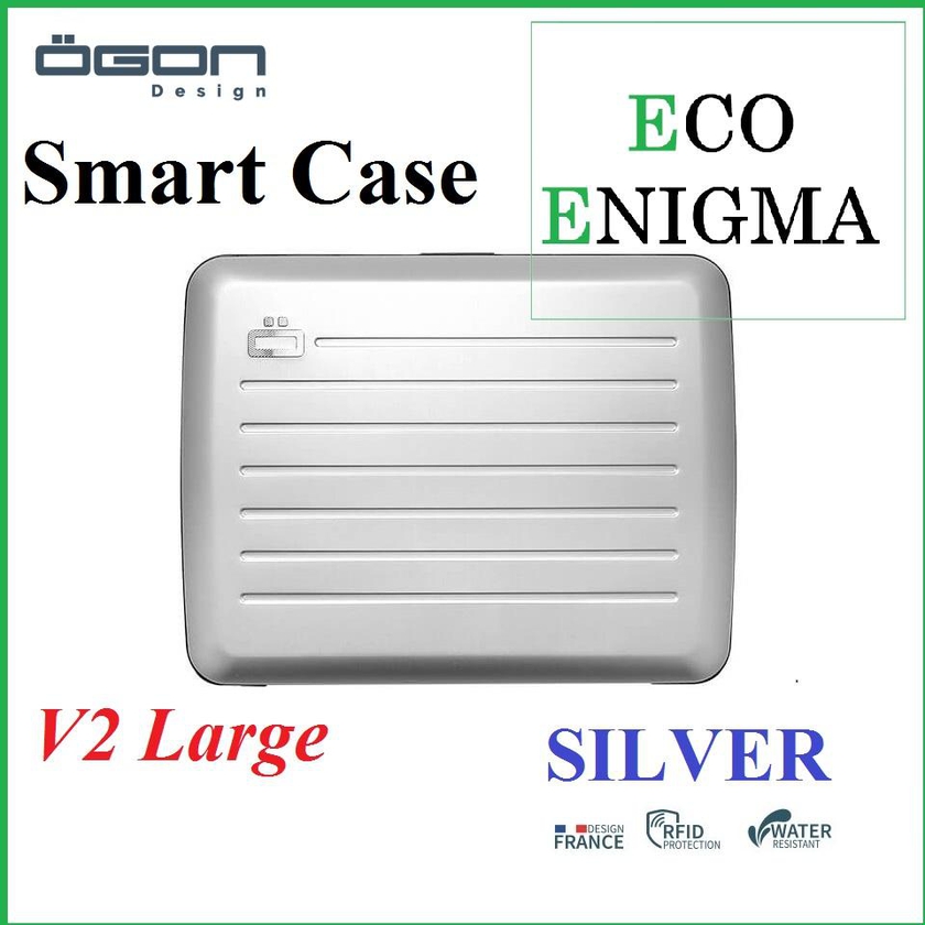 Ogon Smart Case V2 Large Aluminium Wallet (Silver)