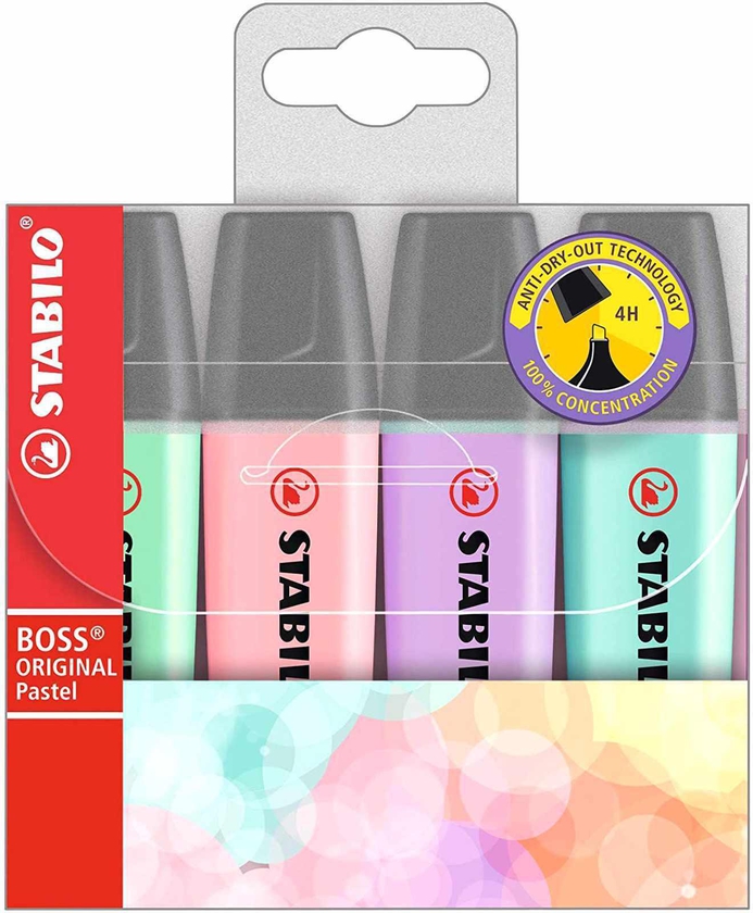 Stabilo Boss Original Pastel Highlighter Multicolour 4 PCS