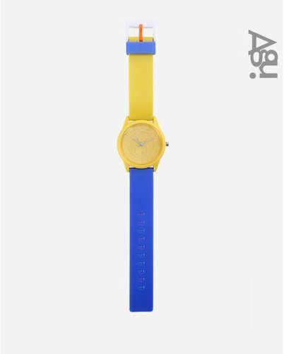 AGU Raw-By Rubber Watch - For Women - Yellow/Blue