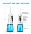 Professional Portable Dental Tooth Water Flosser Teeth Cleaner Cordless Oral Irrigator With 5 DIY Modes And 5 Replaceable Jet Tips