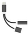 محول شاحن 2في 1 بمدخل USB متعدد الاستخدامات لهاتف أبل آيفون 7/8/X أسود