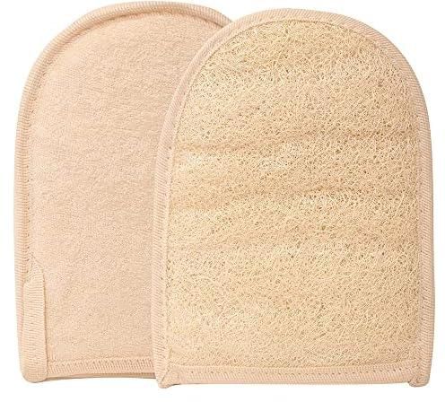 2 Exfoliating Loofah body scrubber Pads bath sponge, All-Natural Bath & Shower Exfoliating washcloth and Loofa natural Sponge for Face, Back & Body, Eco Friendly, and biodegradable