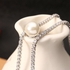 JASSY® Elegant Women Jewelry Set Platinum Plated Pearl Earrings Zirconia Leaf Necklace