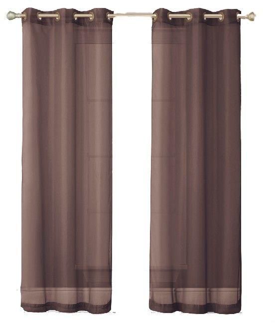 Brown Curtain AC-70 Voile 1.5m W×2.5m H