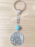 O Accessories Keychain _medal _silver Stanlees_turquoise Bead