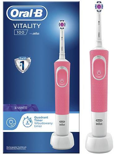 Oral-B Vitality-100 Cross Action Rechargeablre Toothbrush - Pink