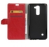 Luxury Pu Leather Silicon Magnetic Dirt Resistant Phone Bags Cases for Lg Stylus 2 Ls775 - Red