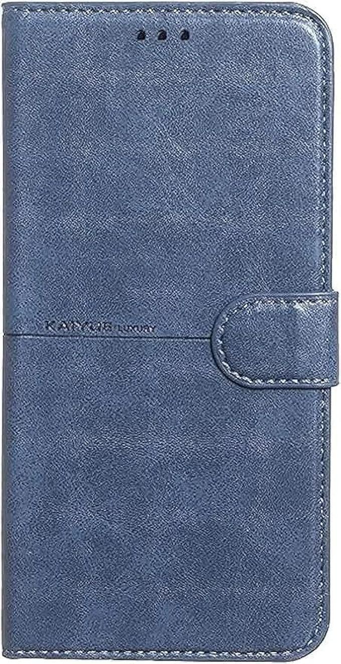 (Infinix HOT 30i) Flip Wallet Leather Case Cover Compatible With Infinix Hot 30i (Blue)