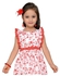 Ceemee Red Cotton Dress With Floral Print
