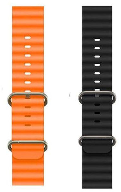 2 Pack Compatible With Watch Band 49mm 45mm 44mm 42mm 41mm 40mm 38mm, Adjustable Silicone Sport Loop Ocean Strap Men Women For IWatch Bands Series Ultra 8 7 6 5 4 3 2 1 SE