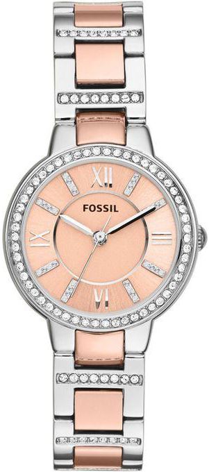 Fossil ES3405 Stainless Steel Watch - Rose Gold/ Silver