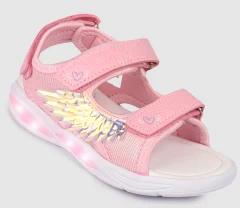 Girls Sandal in Pink with Angel Wing Print and Light ET7450-A SS22