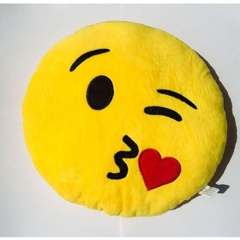 Emoji Stuffed Smiley Pillow Yellow