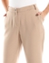Esla Classic Straight Fit Pants With Side Pockets - Beige