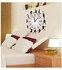Basketball Silhouette Pattern DIY Removable Wall Sticker Wall Clock Multicolour
