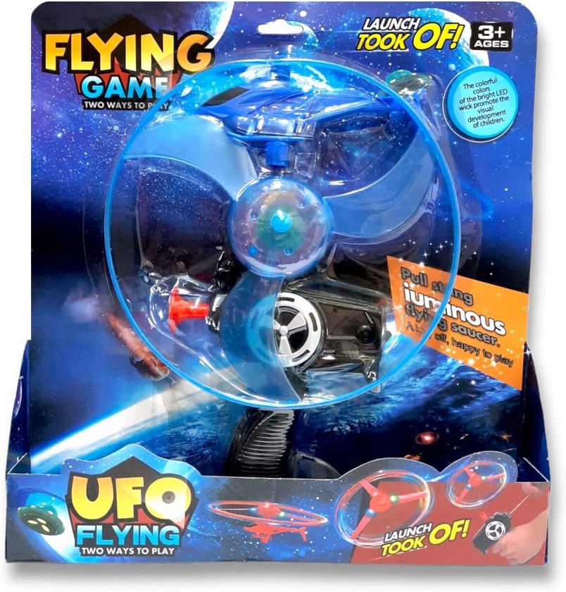 Party Time Pull String LED Flying Saucer / Helicopter