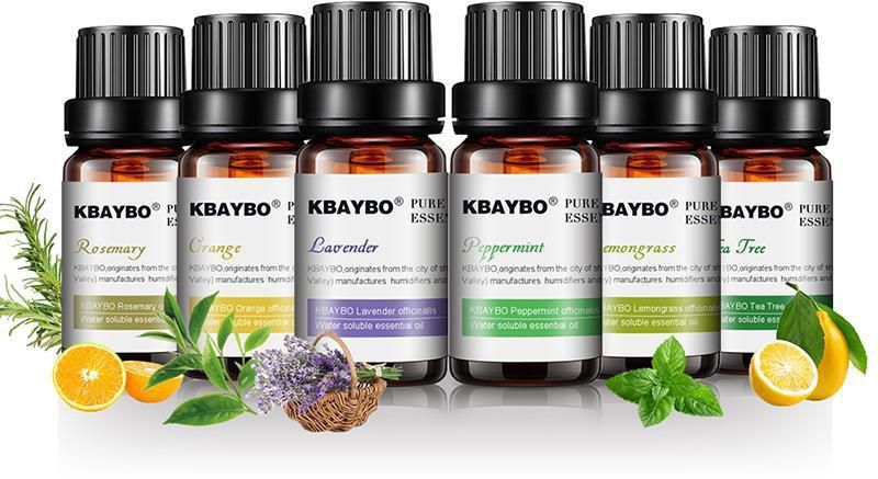 Original Kbaybo Pure Essential Oils Aromatherapy Top 6 Bottle (10ml X 6Bottles)