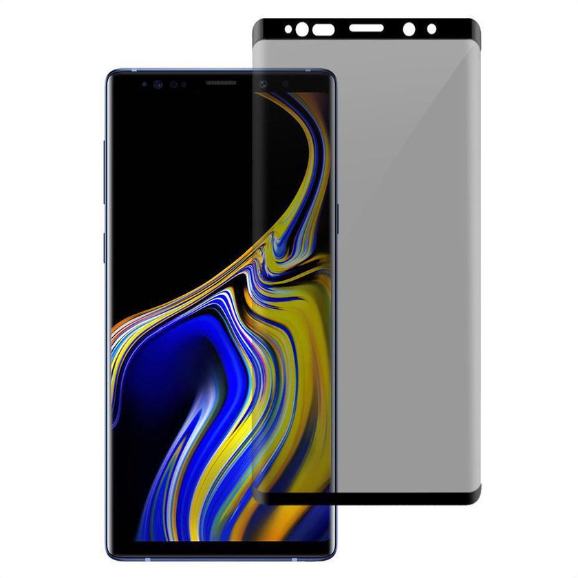 For Samsung Galaxy Note 9 Privacy Anti-spy Screen Protector Tempered Glass 5D Curved Edge 9H Hardness Anti-scratch Anti-shatter
