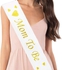 Party Time White &amp; Gold Mom to Be Sash - Perfect for Baby Shower Decorations, Gender Reveal, Welcome Baby, Baby Sprinkle,(Mom to Be)