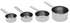 4-Piece Measuring Cup Set Silver Cup 1 (60), Cup 2 (80), Cup 3 (125), Cup 4 (250)ml